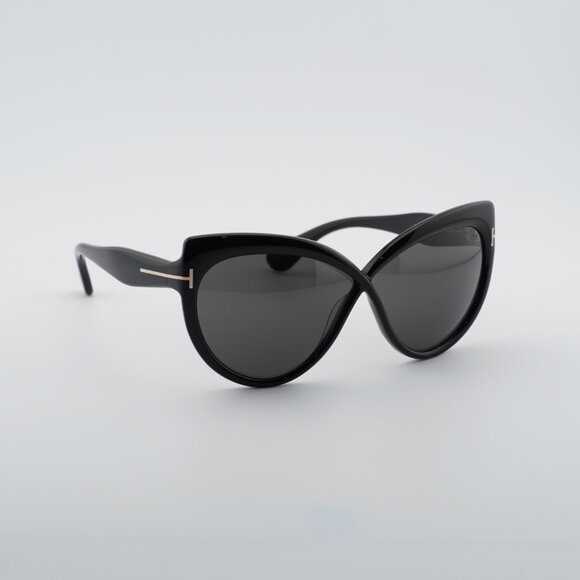 Tom Ford Beatrice FT1196 01A Sunglasses Black Butterfly Frame, Smoke Lenses main image 7